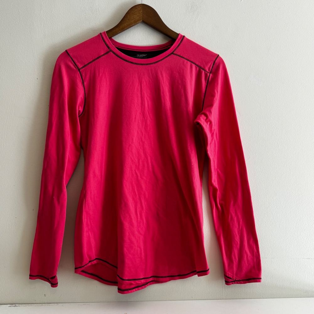 ClimateRight by Cuddl Duds Women's M Pink Thermal Long Sleeve Top Base Layers